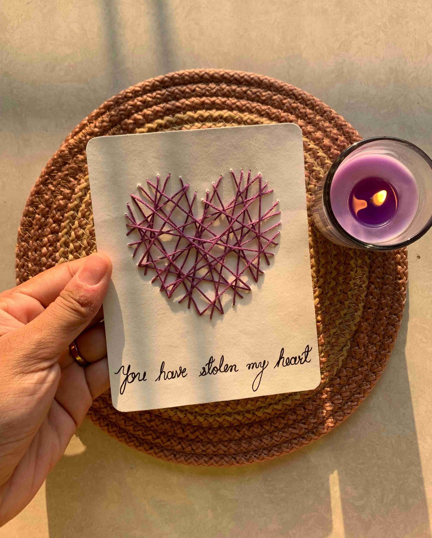 Threaded Heart Love Card