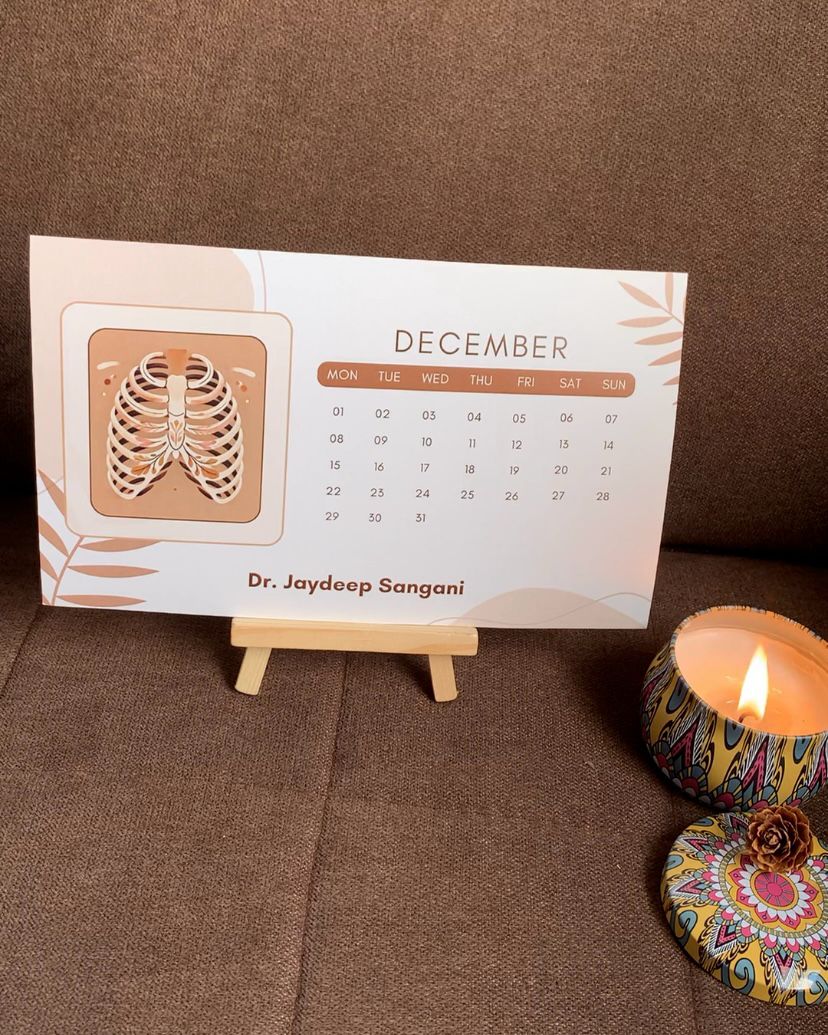 Anatomy Art Custom Desk Calendar