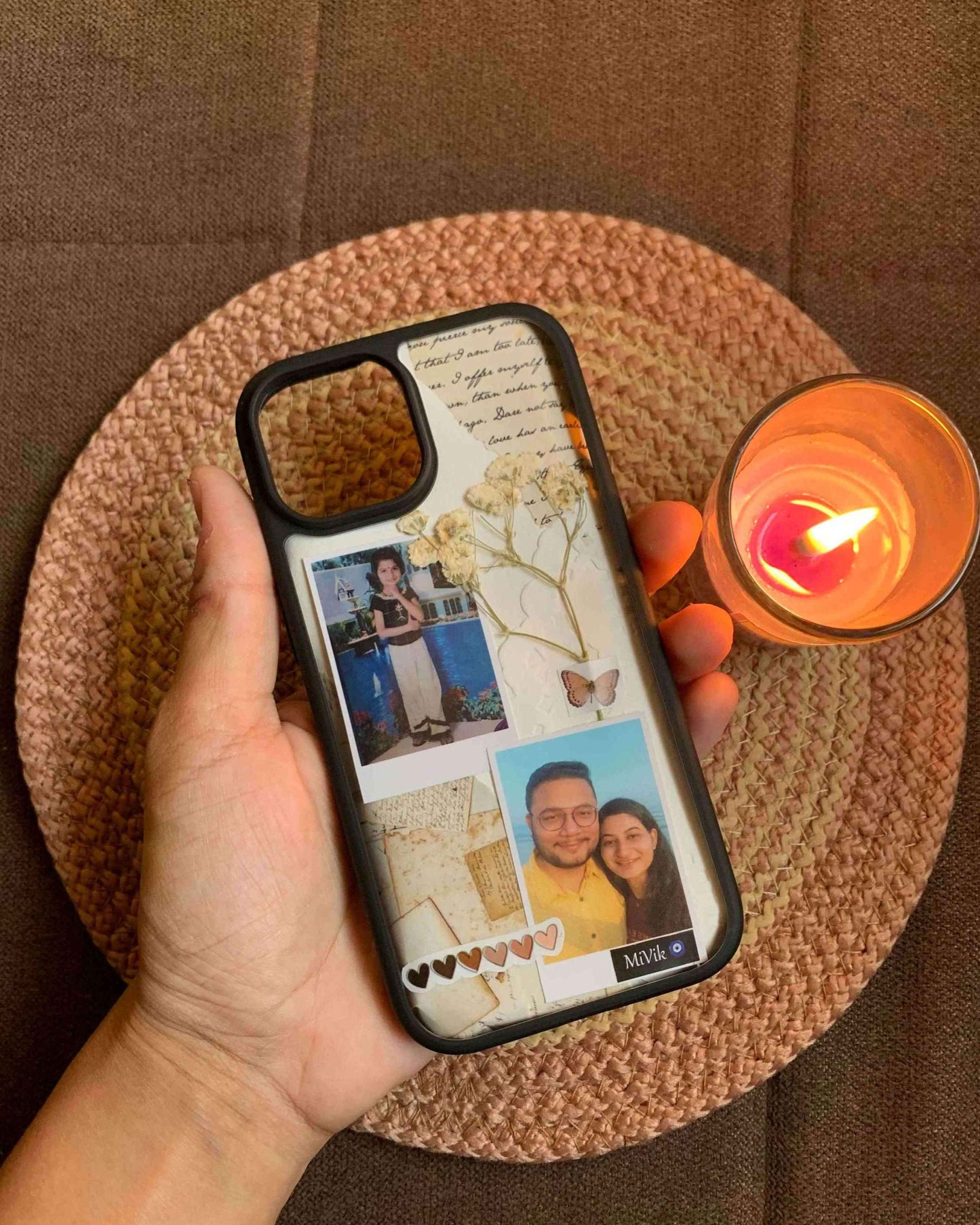 Lovely Brown Floral Phone Case