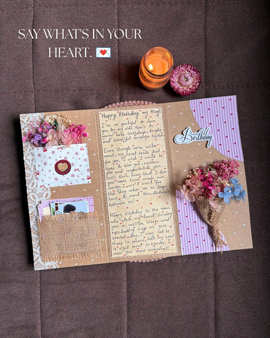 Handmade Love Letter Birthday Card