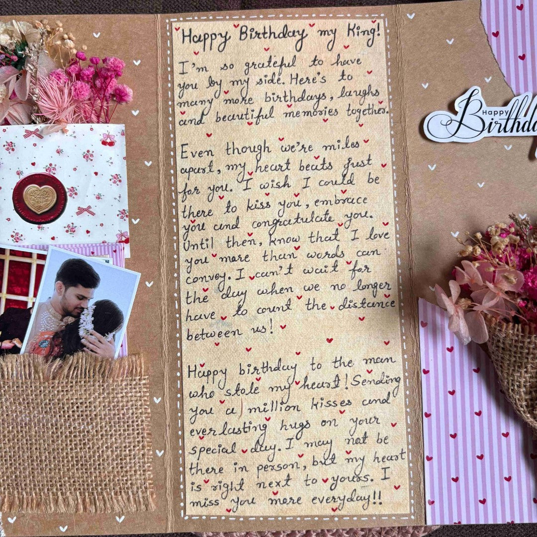 Handmade Love Letter Birthday Card