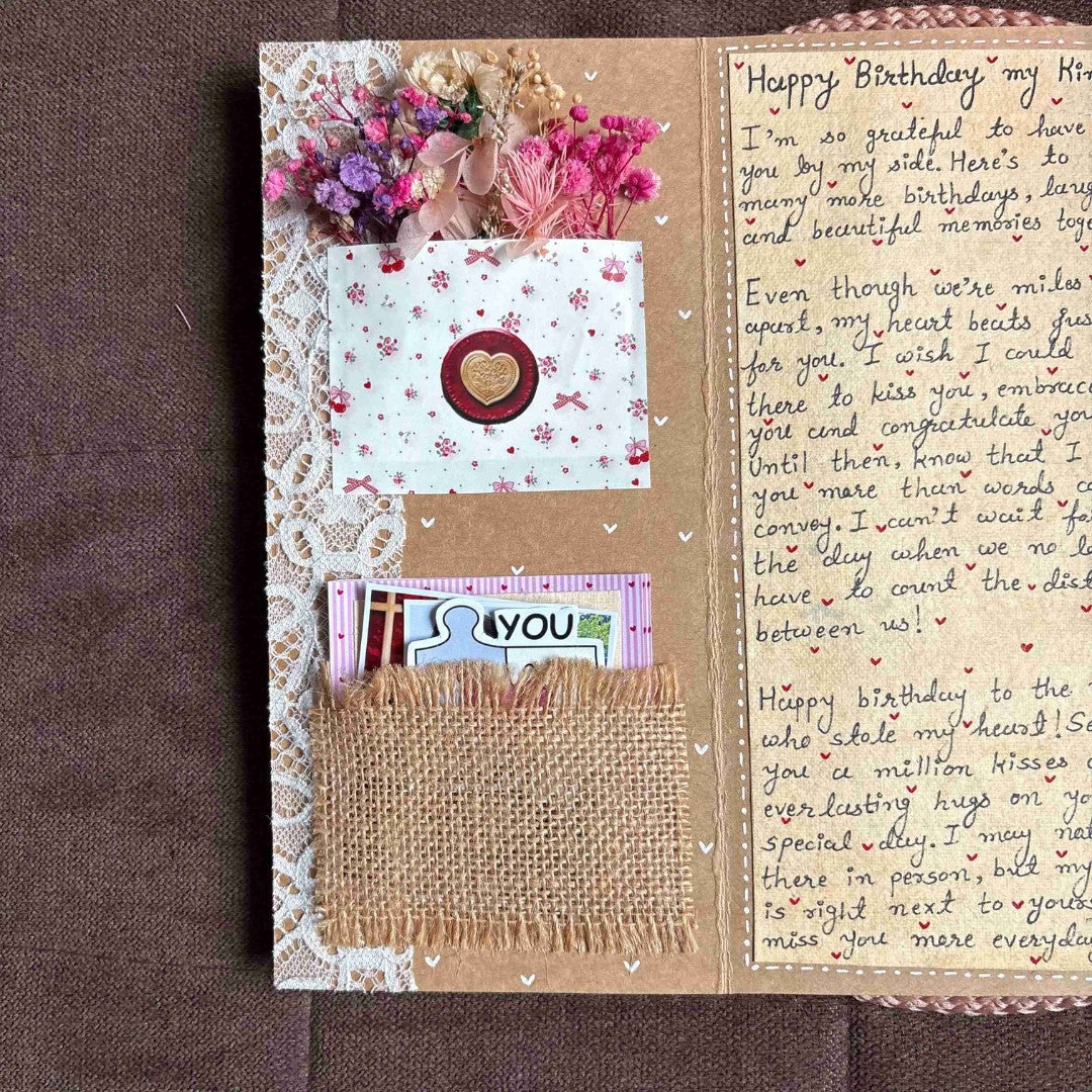Handmade Love Letter Birthday Card