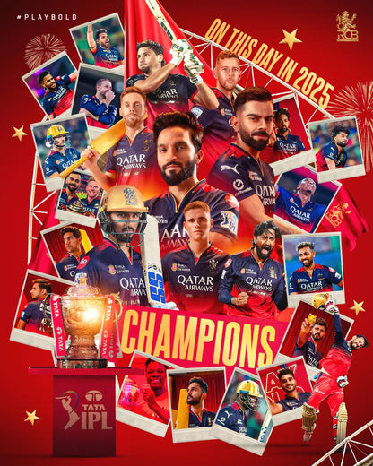 E Sala Cup Namdu – RCB Victory 2026 Polaroid Set
