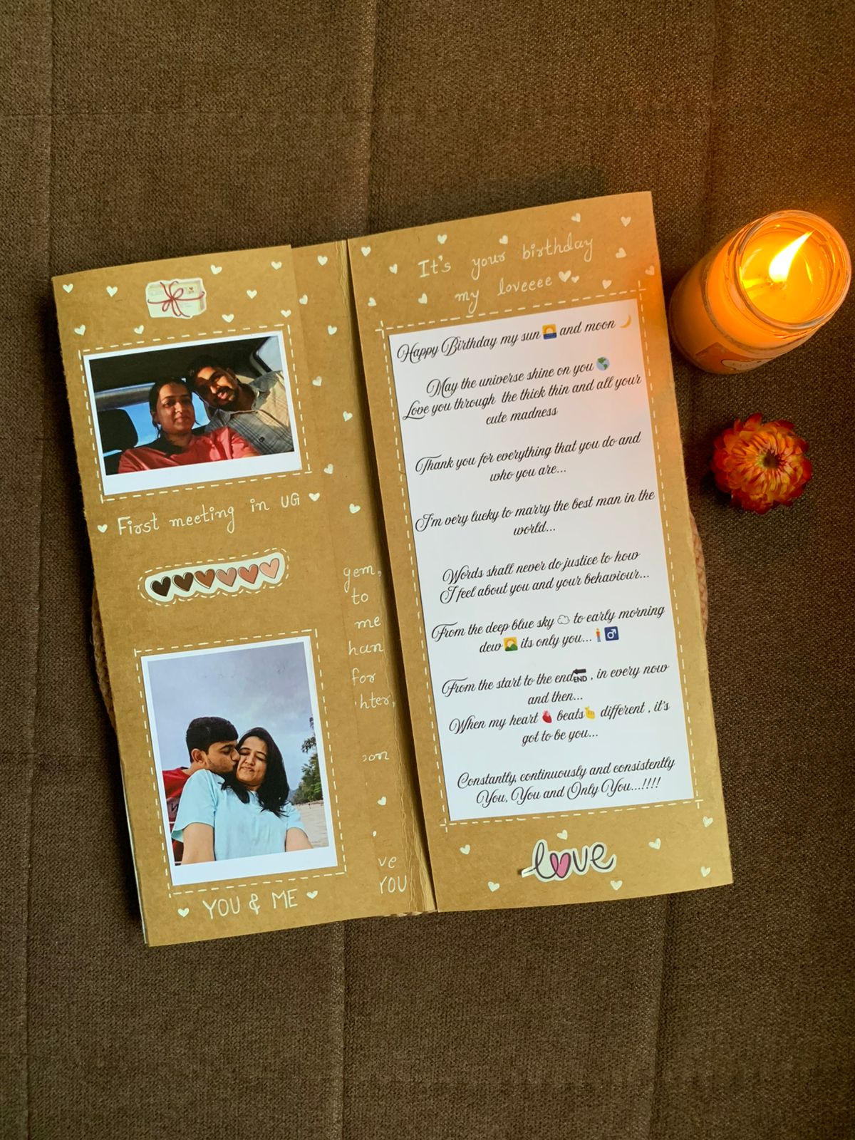 Handmade Memory Flip Card