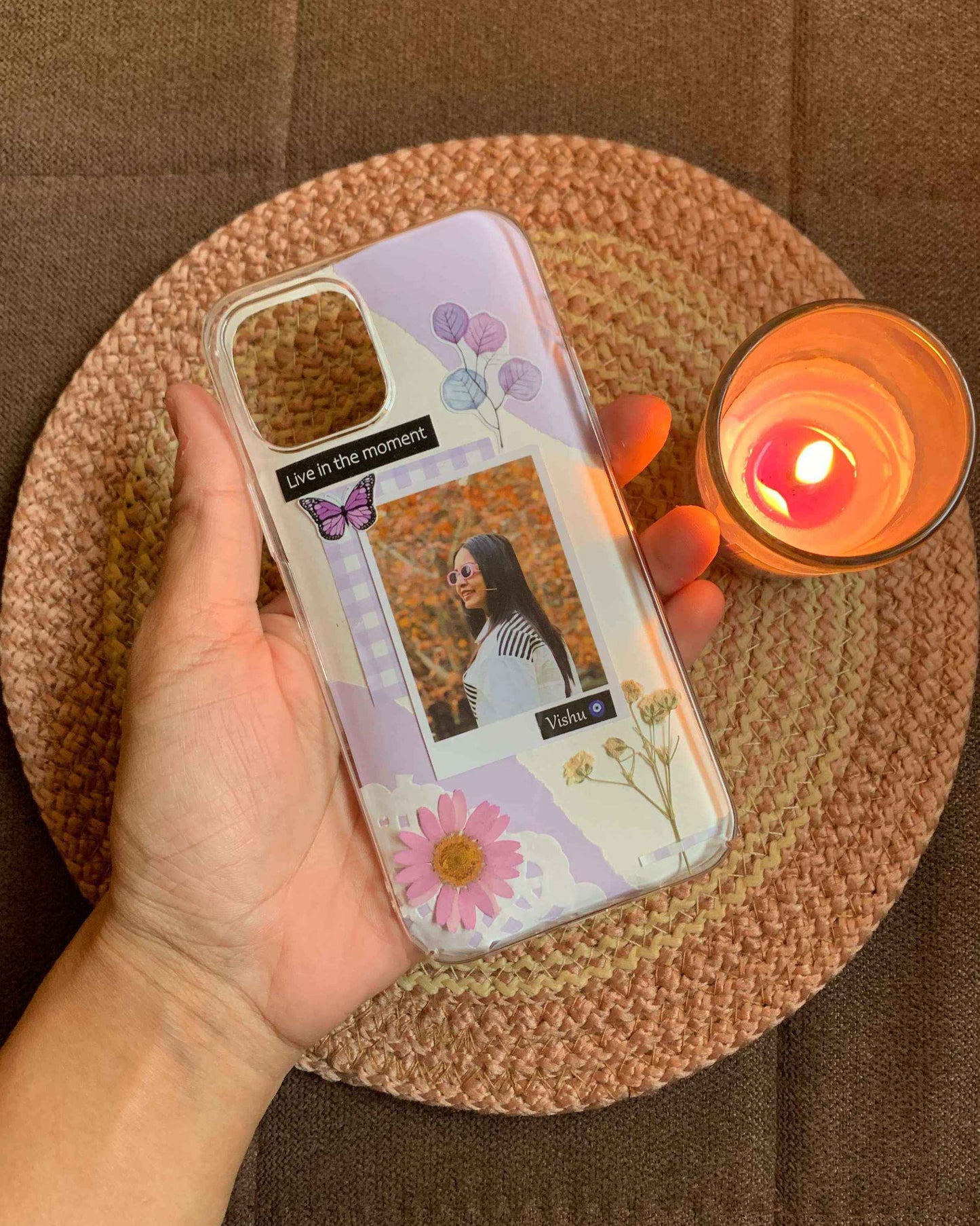 Blooming Confidence Custom Photo Purple Phone Case